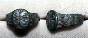 Ring, Roman, Man's with Floral intaglio, ca. 2nd-3rd Cent Ring, Roman, Man's with Floral intaglio, ca. 2nd-3rd Cent