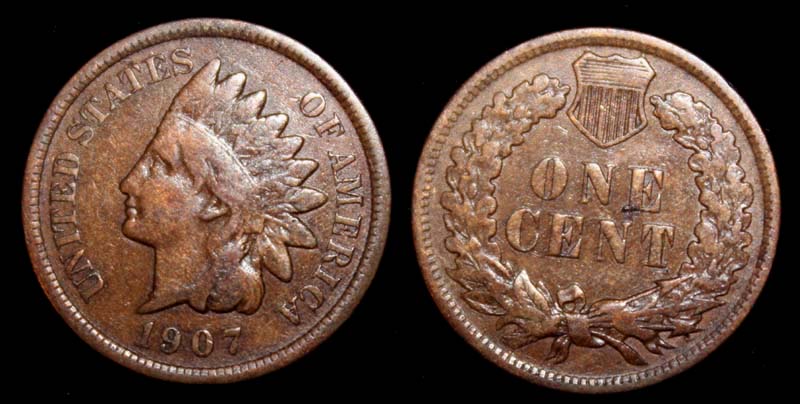 1907 indian head penny uncirculated