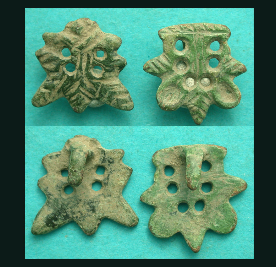 Avar, Side-strap Oak Leak Adornments, 6ith-8th Cent, 2-Pack!, Noble ...