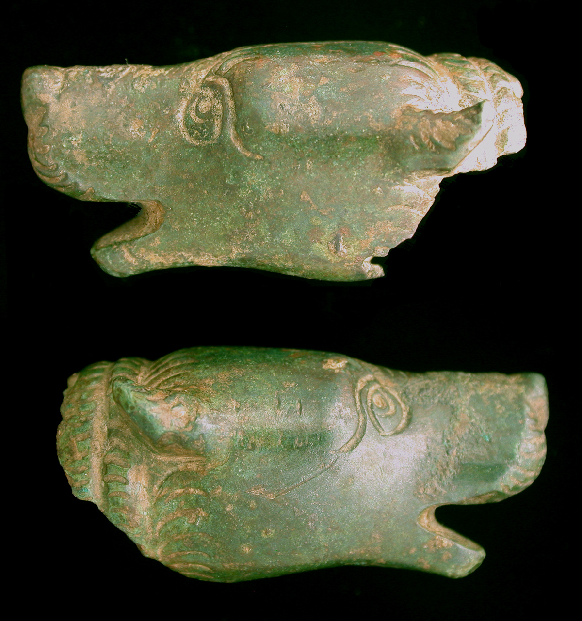 Wolf-headed Patera handle fragment, ca. 1st-3rd Cent. A.D. SOLD!