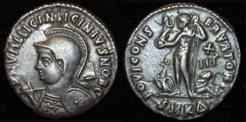 Licinius II (Jr), Helmeted Issue