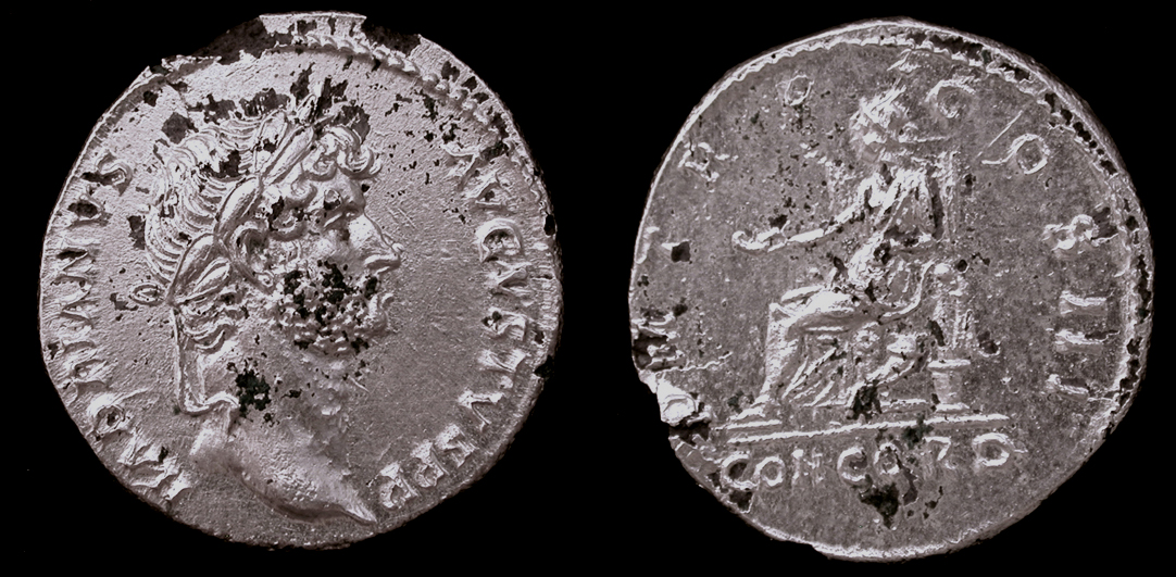Hadrian Hybrid Fouree Denarius c. 134 AD