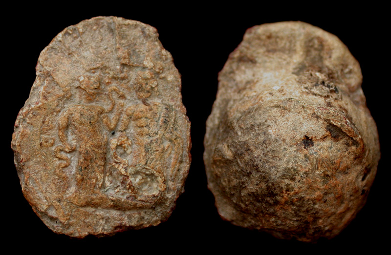 Roman Lead Seal, Salus & Asclepius 3rd-4th Cent AD Sold!