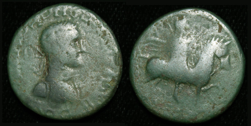 King Rheskuporis II, Horseback reverse, c. 211-224 AD
