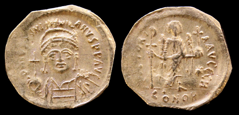Justinian I, AV Solidus, 527-565 AD Sold!