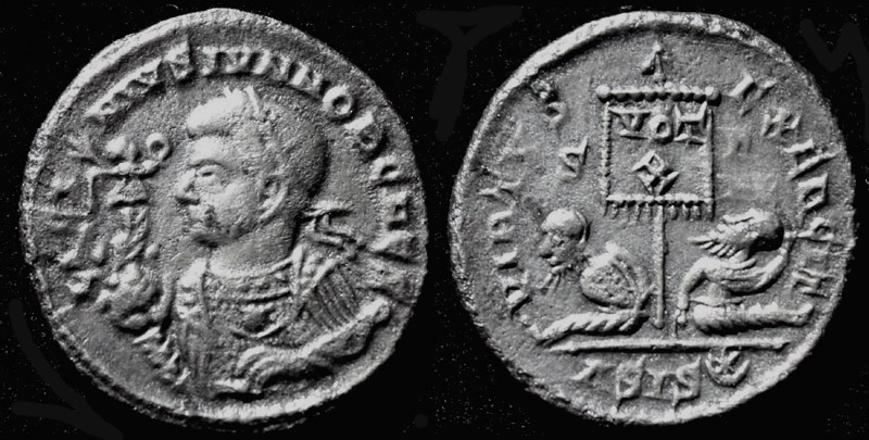 Licinius II (Jr) Victory on Globe Portrait